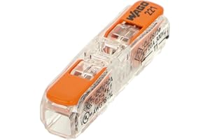 LL-VV Connecteur de passage Wago 221-2411, avec levier, pour tous les types de conducteurs, maximum 4 mm² (3 pièces)