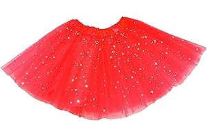 Ruiuzioong Ragazze a Strati Stelle Paillettes Tutu Gonna Principessa Balletto Abito da Ballo