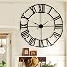 Produktbild Wanduhr Wall Clocks 80 cm Moderne 3D Große Retro Schwarz Eisen Kunst Hohl Wanduhr Römischen Ziffern Wohnkultur