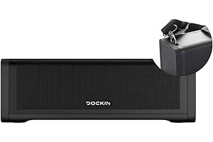 DOCKIN® D FINE+ 2 Bluetooth Lautsprecher Outdoor/Indoor 50W [9.600 mAh] - Tragbare Bluetooth Box groß 12h Spielzeit & Powerbankfunktion - Musik Boxen Bluetooth mit Stereo Link Funktion - 3 Sound Modi