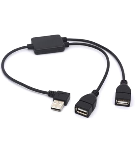 GINTOOYUN Câble D'extension USB A 2.0 Y - Fiche Coudée à 90