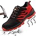 Produktbild XIAO LONG Damen Herren Sicherheitsschuhe Arbeitsschuhe Atmungsaktiv Stahlkappe Schutzschuhe Traillaufschuhe für Sommer,Rot,43