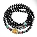 Produktbild WANZIJING Armband aus Mala Perlen, Schwarzer Achat 108 Gebetsperlen Armbänder mit Sechs Worte Mantras Perle Wickelarmband Boho Schmuck für Frauen