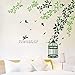 Price comparison product image Ay740 Salon Étude Canapé Décoration Murale Fond Stickers Muraux Fleur Cage À Oiseaux Vigne