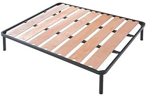 EVERGREENWEB MATERASSI & BEDS EVERGREENWEB Lattenrost 120x200 mit Breiten DAUBEN aus Buchenholz, Orthopädisch mit 4 abnehmbaren Füßen, Verstärkte Tragstruktur aus Eisen, Für alle Typen von Betten und Matratzen | Lime