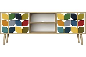 HEALANCY BIOMEDICAL HEALANCY Mobile TV Mobile Porta Televisore a 2 ante Tavolo da Soggiorno TV Soggiorno Armadio Moderno per TV Porta TV con mobili contenitori Mensola TV Design moderno Riva-Eiche