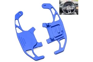 HIBEYO Lot de 2 extensions de volant pour VW Golf GTI R R-line GTD GTE MK7 7 Polo GTI 2019 en métal Bleu