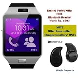 SAMSUNG Galaxy Note 5 Dual Compatible Ceritfied SW Bluetooth Smart Watch Phone With Camera and Sim Card Support With Apps like Facebook and WhatsApp Touch Screen Multilanguage Android/IOS Mobile Phone Wrist Watch Phone with activity trackers and fitness band(Assorted Color) with FREE GIFT RS.1159 (71.00% Off) - Amazon