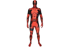 MORPHSUITS Oficjalny kostium Deadpool Morphsuit - rozmiar XL - 5'10-6'1 (176 cm-185 cm)