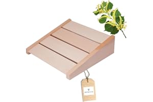 HOFMEISTER® Sauna-Kopfstütze, 39 cm, entlastet Nacken- und Schultermuskulatur, entspanntes Relaxen, stabile & rutschfeste Nackenstütze, Infrarotkabine aus Lindenholz