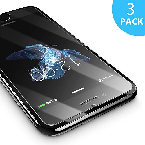 SUERW Verre Trempé pour iPhone 7/8, [3-Pack] Film Protection écran - Anti Rayures - sans Bulles d'air -Ultra Résistant (0,25mm HD Ultra Transparent)