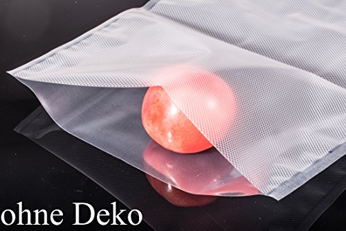 200 Stück Vakuumbeutel für Lebensmittel, Fleisch, Obst, goffriert 20 x30 cm Strukturbeutel für alle Vakuumierer 200 x 300 geriffelt - 2