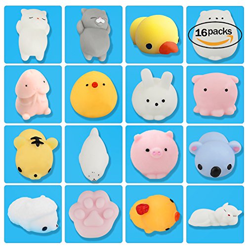 CDKJ 16pcs kawaii de Squishies décompression de jouets Squeeze toys Slow Rising anti-stress Soulagement souple Extrusion de Parfumé