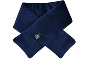 TOPHOMER Sciarpa riscaldata USB con temperatura regolabile a 3 livelli, ricaricabile, antivento, calda sciarpa invernale per collo (blu)