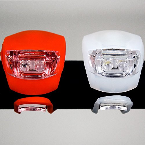 Fahrradlicht Fahradbeleuchtung Fahrradlampen Set, Superhelle Fahrrad LED Frontlicht oder LED Rücklicht, Spritzwassergeschützt und Einfache Montage für Sicheres Radfahren - 4