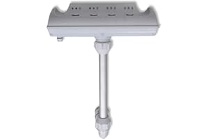 Festnight Fontaine pour Piscine Cascade Équipée de 4 Jets d'eau et 12 Lumières LED