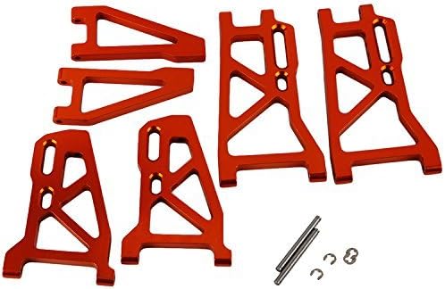 Yiguo Front/Rear Lower Suspension Arm &amp; Front Upper Suspension Arm kit for FS RC 1:10 Big Castor Truck Upgrade Orange