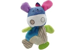 Aimé | Jouet Peluche Vache 16 cm | Multicolore et Jouet Sonore avec Squeaker pour Développer et Stimuler les Sens | Doudou pour Chien Toutes Tailles et Tous Âges