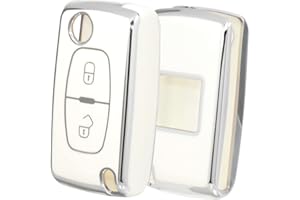 OFFCURVE Car Key Cover Car Key Case Key Fob Cover Car Key Protector Compatible with Citroen C1 C2 C3 C4 C5 Picasso Peugeot 107 206 207 307 308 406 407 607 2/3 keys