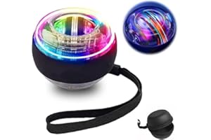 PORFOYO Gyroskopischer Handtrainer, Rotationsball Handgelenk Ball, Fitnessgeräte Handgelenkball, Handgelenk Trainerball, Power Ball Drehzahlmesser zum Training der Hand und Armmuskulatur Hand Trainingsgerät