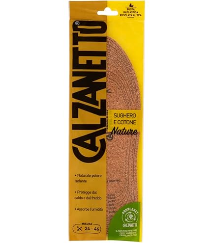 Biped Solette In Pelle Con Vero Sughero Naturale – Solette In Pelle Conciata Al Vegetale - Solette Di Sughero Contro La Sudorazione Dei Piedi - Per Scarpe Da Donna E Da Uomo - Foto 5