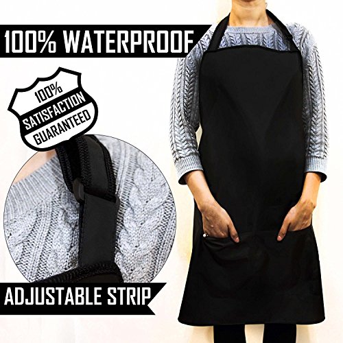 Tablier Imperméable en noir Taille unique (mixte). Vêtements de travail de barbier/Coiffeur.