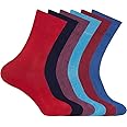 ZRWASKA® Diabetic Socks For Women Honey Wide Comb top soft cuff Ankle Oedema friendly Non-Elastic for Swollen feet Legs Circulatory Neuropathy Sock 6 Pack Size 4-7