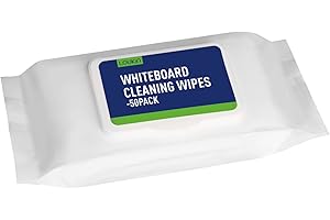 LOUKIN Dry Erase Wipes, Whiteboard Cleaning Wipe, Non-Toxic Cleaning Wipe for Whiteboard, 50 Wipes Per Pack