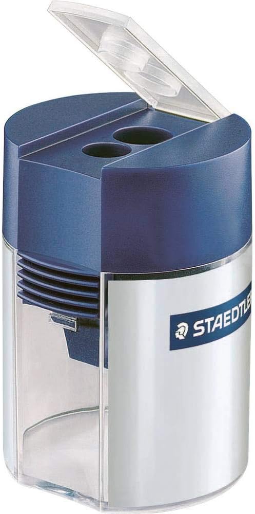 Qualité de Fabrication & Durabilité : STAEDTLER 512 Twin-Hole Sharpener with Tub up