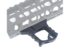 SBGJMY TD Halo Poignée Avant Airsoft Butée Tactique à Main inclinée en Aluminium incurvé Foregrip pour Système de Rail M-Lok et Keymod Handguard