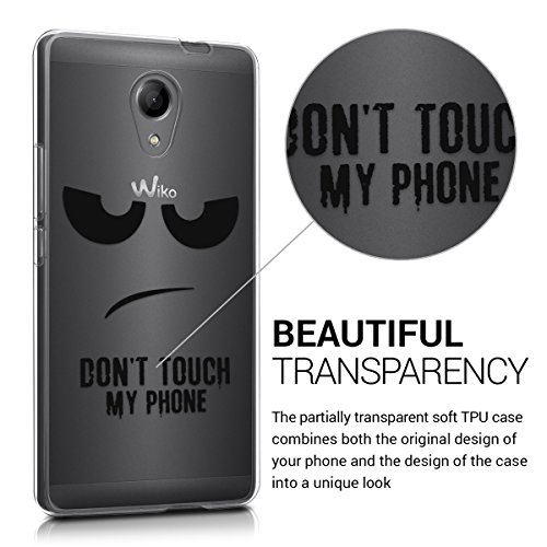 kwmobile Funda para Wiko Robby - Carcasa de TPU para m vil y dise o Don t Touch my Phone en Negro Transparente reviews kwmobile Funda para Wiko Robby - Carcasa de TPU para m vil y dise o Don t Touch my Phone en Negro Transparente