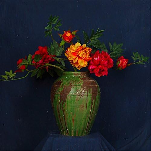 NOHOPE Bronze Green Ceramic Vase Simulation Flower Container For Indoor Decoration Flower Pot Ornaments,A