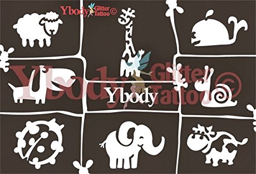 Preisvergleich Produktbild Glitzer Tattoo Schablonen Set "Süße Tierwelt"