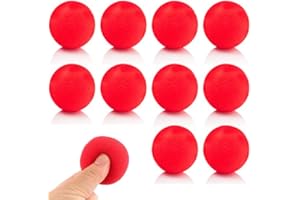 Palline di Spugna Magiche, FaJoek 10pcs 4.5cm Rosse Sponge Palline, Sfere di Spugna Magiche, Finger Sponge Ball, Palla di Spugna Magica, Magici Morbido Rosso Spugna Palla