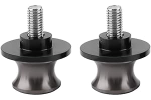 ‎AKOZON Akozon Montageständer Motorrad Bobbins, 2 Stücke 6mm Motorrad Ständeraufnahme CNC Aluminiumlegierung Hinterradständer Drehhilfe Schwinge Spool Sliders Ständer Schwinge Spulen (Titan)
