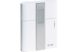 Grothe 43150 Croma 50 Gong elektronisch 3 Melodien-83dB Nr.43150, Weiß, Silber