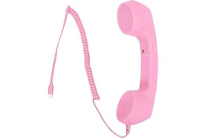 Ejoyous Retro Telefonlur, ABS Vintage Telefonlur med Typ C-gränssnitt, Tydligt Samtalsljud, Volymreglage, Trådbunden Mottagare för Användning Av Skrivbord för Hemmakontor