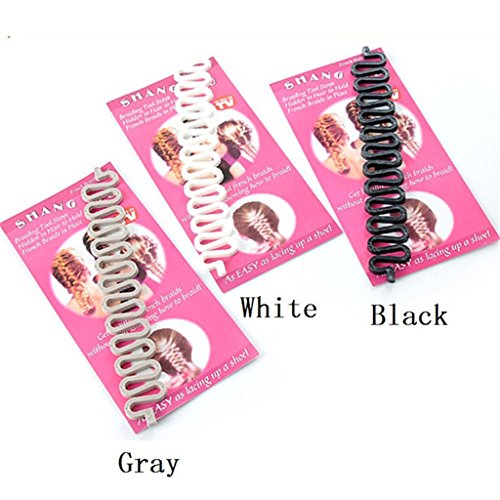Stylish Fishbone DIY Braid Hairdisk Plait Reverse Tress Clip Tool White