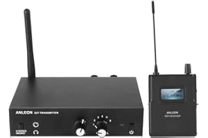 CUIFATI Monitor In Ear Inalámbrico, Sistema De Monitor Inalámbrico De 670-680MHZ, Silenciador Ajustable Elimina Interferencias, Perfecto Para Lugares Con Varias Habitaciones, Bodas, Etc.(Enchufe de la UE)