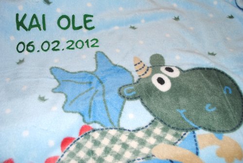 Wolimbo Flausch Babydecke mit Ihrem Wunsch-Namen und Motiv – personalisierte / individuelle Geschenke für Babys und Kinder zur Geburt, Taufe und Geburtstag – 75×100 cm für Mädchen und Jungen - 3