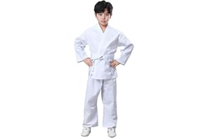 JUST YEARN Karate Gi für Kinder und Erwachsene, leicht, für Studenten, Karate-Uniform-Sets mit Gürtel für Kampfsport-Training