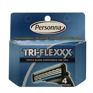 Tri-Flexxx, Triple Blade Cartridges for Men, 4 Cartridges