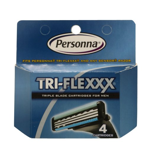 Tri-Flexxx, Triple Blade Cartridges for Men, 4 Cartridges