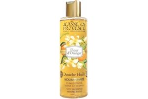 JEANNE EN PROVENCE - Douche Huile Fleur d'Oranger - Nettoie, Nourrit & Parfume - Gel Douche Pour Peaux Sèches - 95% d'Ingrédients d'Origine Naturelle - Fabriqué en France à Grasse - 250 ml