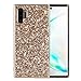 Produktbild HiChili Hülle für Samsung Galaxy Note 10 Plus Glitzer Handyhülle Strass Diamant Bling Schutzhülle Luxus Ultra Dünn Anti-Scratch Kratzfest Hart PC Tasche 360 grad Protective Case Damen Mädchen, Gold