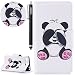 Produktbild HUDDU Compatible for Bunt Handyhülle Schutzhülle Sony Xperia XZ1 Compact 4,6 Zoll Hülle Naughty Panda SlFlip Leder Tasche Wallet Case Cover Ledertasche Kartenfach Stand Brieftasche Klapphülle Mädchen