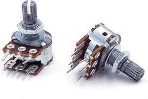 SR PASSIVES Potenziometro stereo logaritmico Axial 5KΩ (A5K), per PCB