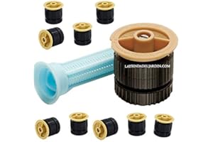 Suinga. 10 x Tobera para difusores de riego. Alcance 5,20 Metros. Ángulo Regulable 0 a 360º. Rosca Compatible con Hunter, Rain Bird, Irritrol, KRain, Signature