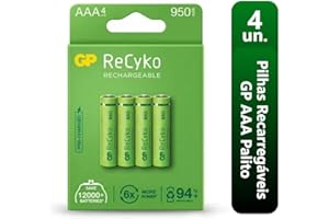 GP Bateria AAA 950 mAh (Micro, HR 03, NiMH, 1,2 V, 4 sztuki), opakowanie może się różnić
