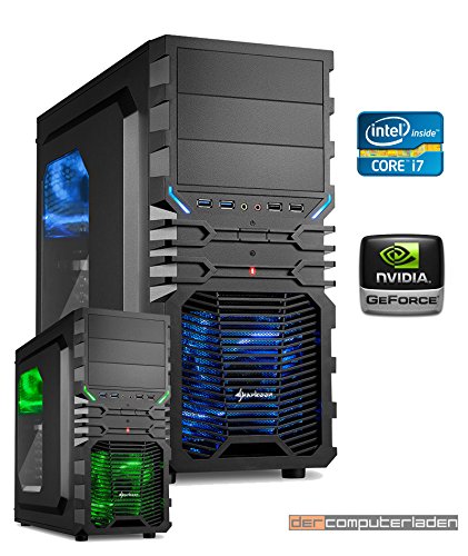 dercomputerladen Gamer PC System Intel, i7-6700K 4x4,0 GHz, 16GB DDR4 RAM, 2000GB HDD, nVidia GTX1070 -8GB , Windows 10 (Testversion) Gaming Computer Büro Multimedia